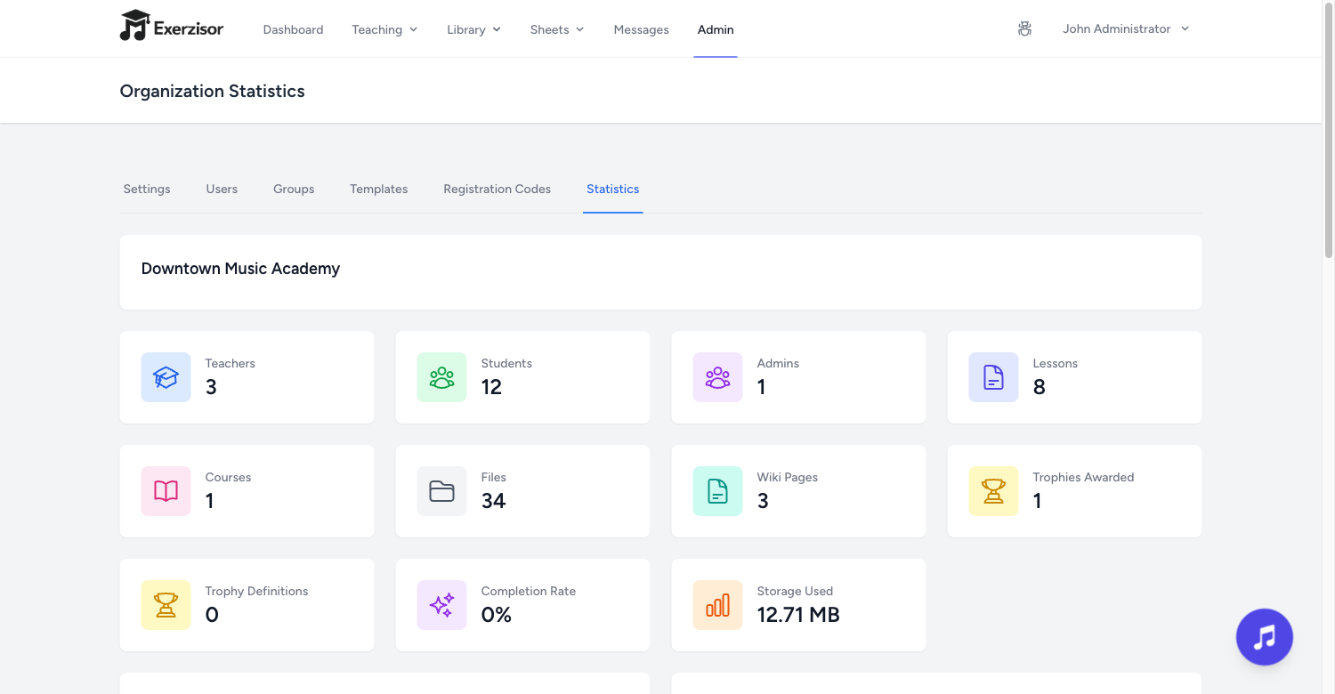 Storage Dashboard — screenshot